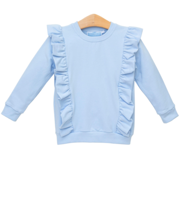 Trotter Street Kids Trotter Street Kids Laura Ruffle Pullover - Light Blue