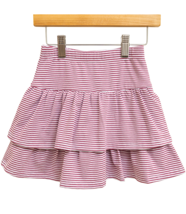 Trotter Street Kids Trotter Street Kids Rosemary Skort - Cranberry Stripe