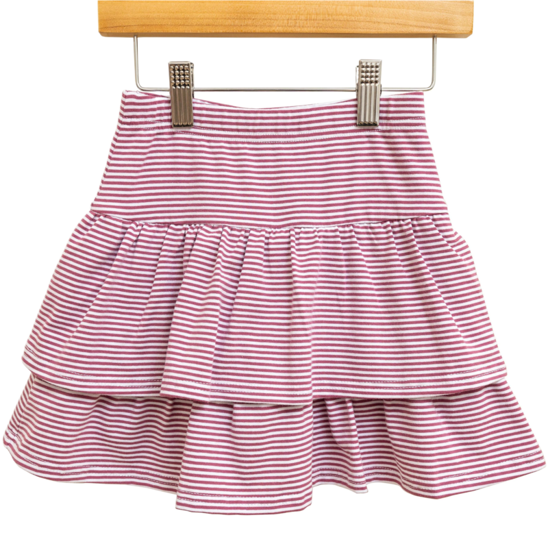 Trotter Street Kids Trotter Street Kids Rosemary Skort - Cranberry Stripe