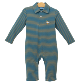 Trotter Street Kids Trotter Street Kids Mallard Embroidery Polo Romper