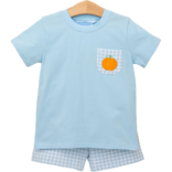 Trotter Street Kids Trotter Street Kids Pumpkin Short Set