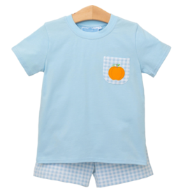 Trotter Street Kids Trotter Street Kids Pumpkin Short Set