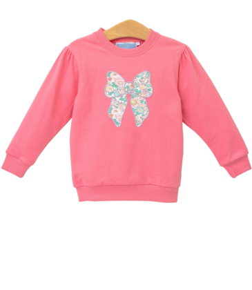 Trotter Street Kids Trotter Street Kids Bow French Terry Pullover