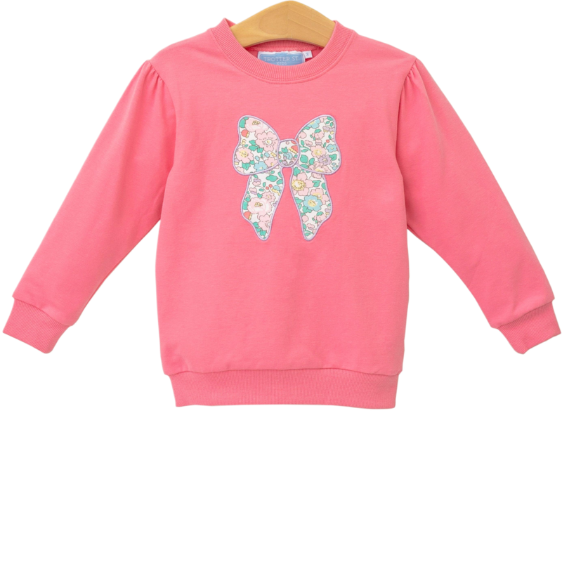 Trotter Street Kids Trotter Street Kids Bow French Terry Pullover