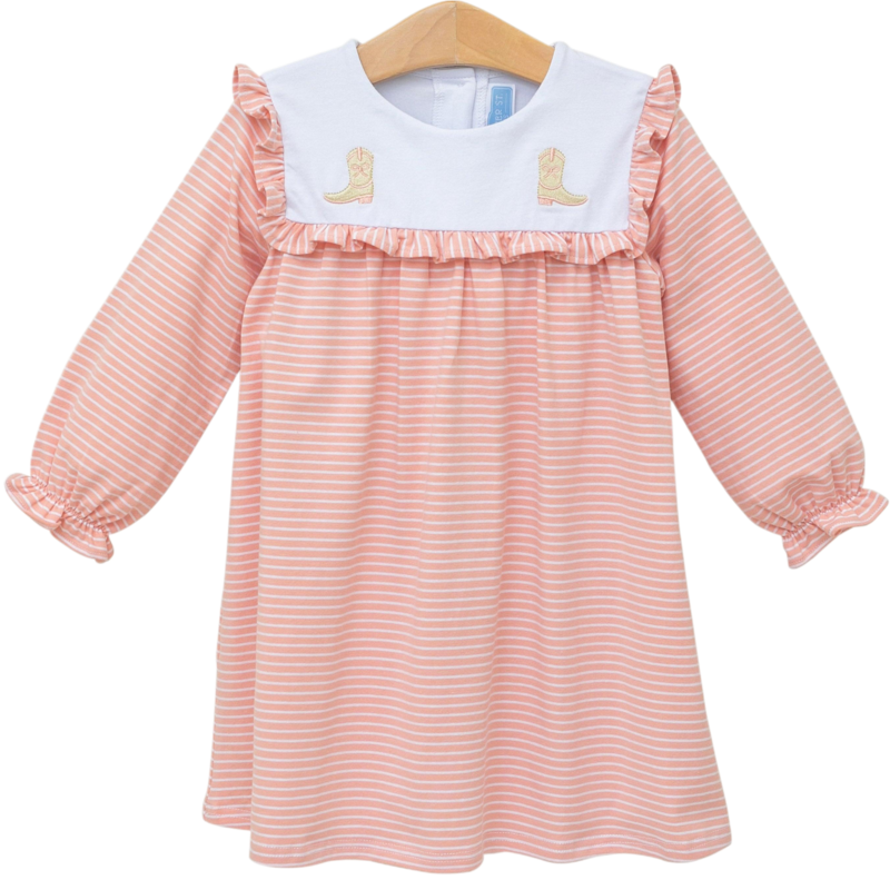 Trotter Street Kids Trotter Street Kids Boots Embroidery Dress
