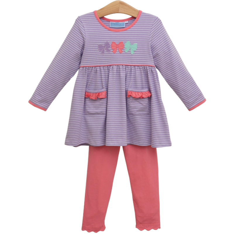 Trotter Street Kids Trotter Street Kids Bows Pant Set