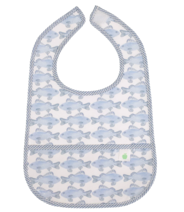 Apple of My Isla Apple of My Isla The Wipe It Bib - Fish
