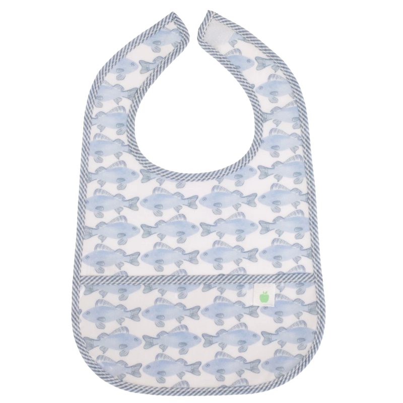 Apple of My Isla Apple of My Isla The Wipe It Bib - Fish