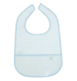 Apple of My Isla Apple of My Isla The Wipe It Bib - Blue Stripe