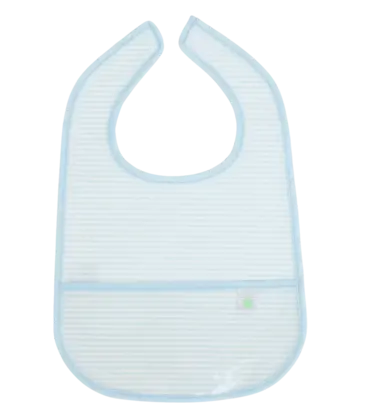 Apple of My Isla Apple of My Isla The Wipe It Bib - Blue Stripe