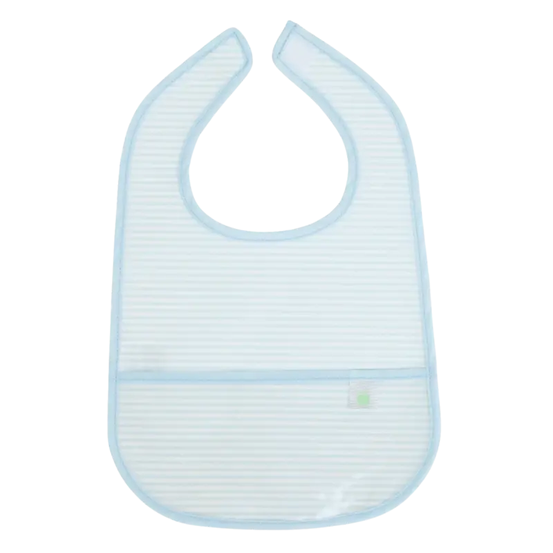 Apple of My Isla Apple of My Isla The Wipe It Bib - Blue Stripe
