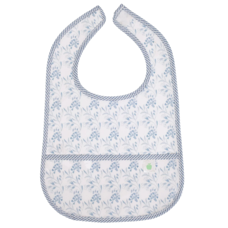 Apple of My Isla Apple of My Isla The Wipe It Bib - Navy Floral