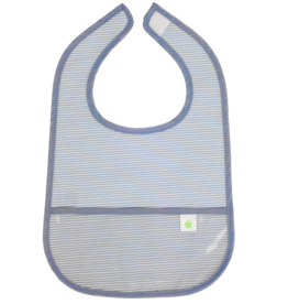 Apple of My Isla Apple of My Isla The Wipe It Bib - Navy Mini Stripe