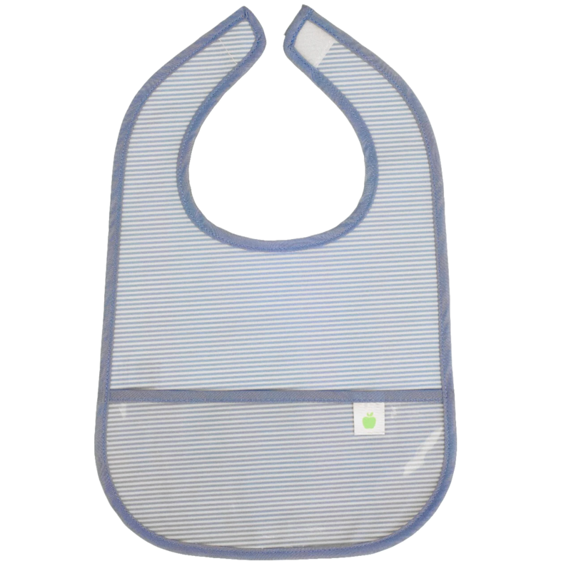 Apple of My Isla Apple of My Isla The Wipe It Bib - Navy Mini Stripe
