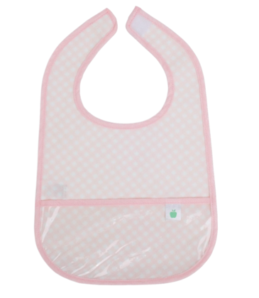 Apple of My Isla Apple of My Isla The Wipe It Bib - Pink Gingham