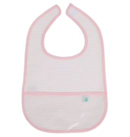 Apple of My Isla Apple of My Isla The Wipe It Bib - Pink Stripe