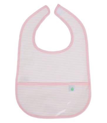 Apple of My Isla Apple of My Isla The Wipe It Bib - Pink Stripe
