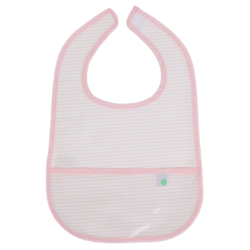 Apple of My Isla Apple of My Isla The Wipe It Bib - Pink Stripe