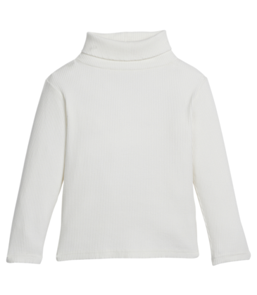Bisby Bisby Ivory Ribbed Turtleneck