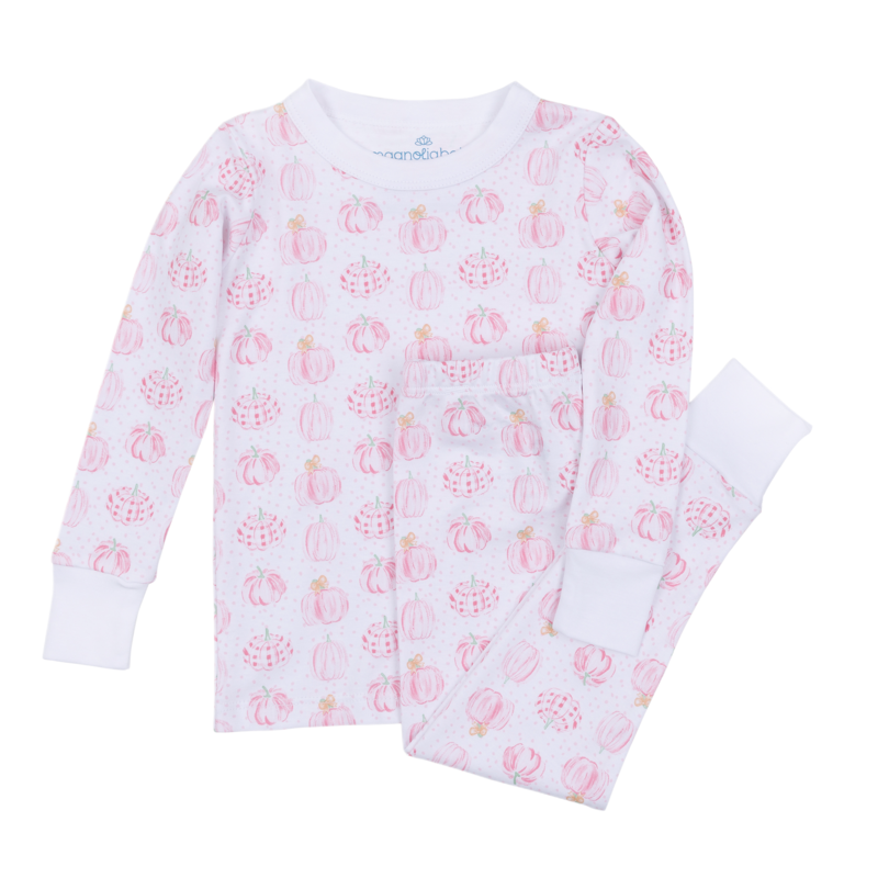 Magnolia Baby Magnolia Baby Precious Pumpkins Pink Long Pajamas