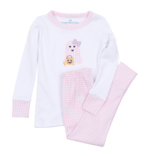 Magnolia Baby Magnolia Baby Boo Crew! Pink Applique Long Pajamas