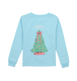 Properly Tied Properly Tied Powder Blue LS Tee - Merry and Bright
