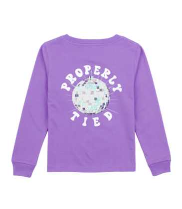 Properly Tied Properly Tied Light Purple LS Tee - Disco Ball
