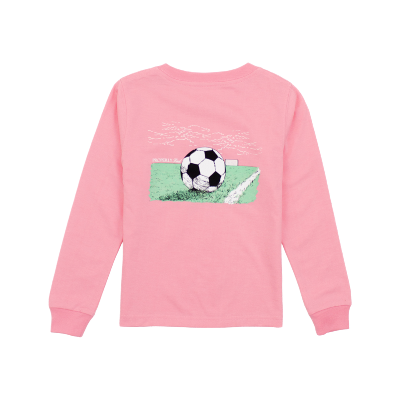 Properly Tied Properly Tied Light Pink LS Tee - Soccer
