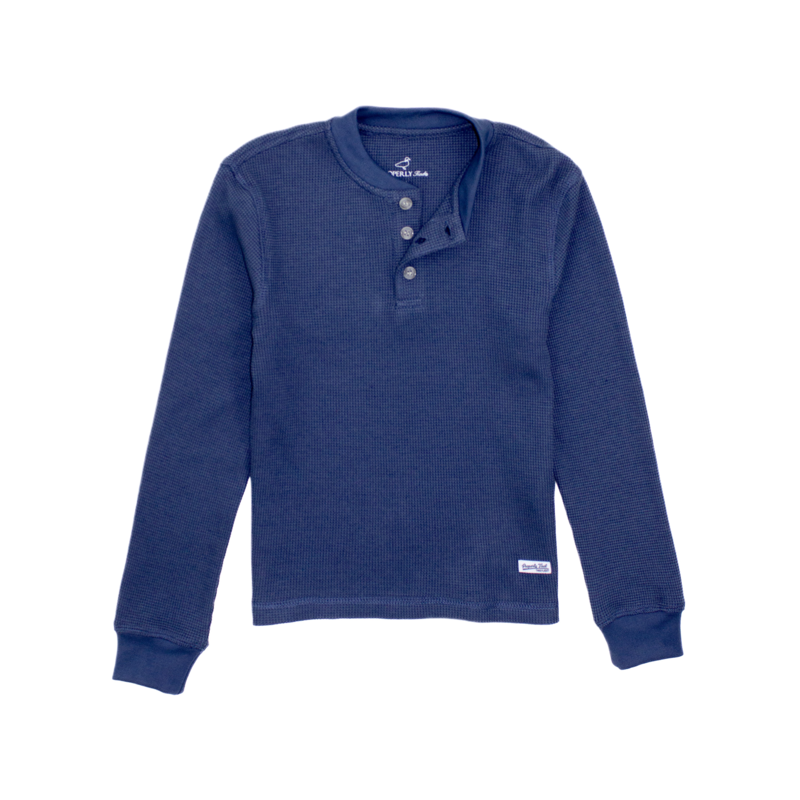 Properly Tied Properly Tied Trek Henley - River Blue