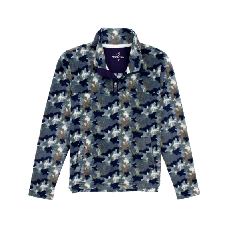 Properly Tied Properly Tied Sportsman Microfleece Pullover - Delta Backwater Camo