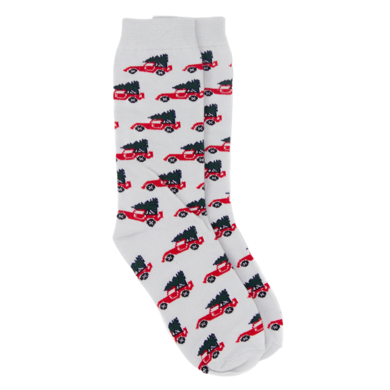Properly Tied Properly Tied Lucky Duck Sock - Christmas Truck