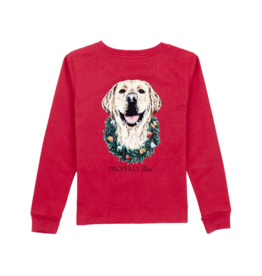 Properly Tied Properly Tied Cabernet LS Tee - Deck The Paws