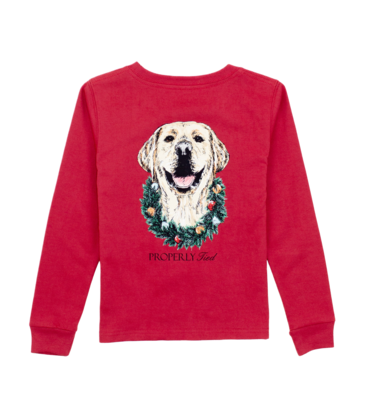 Properly Tied Properly Tied Cabernet LS Tee - Deck The Paws