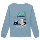 Properly Tied Properly Tied Steel Blue LS Tee - Santa's Caddy