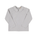 The Beaufort Bonnet Company TBBC Peter Pan Collar Shirt - Grantley Gray Windowpane