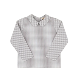 The Beaufort Bonnet Company TBBC Peter Pan Collar Shirt - Grantley Gray Windowpane