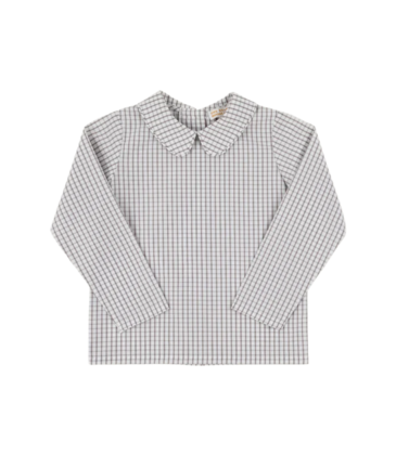 The Beaufort Bonnet Company TBBC Peter Pan Collar Shirt - Grantley Gray Windowpane