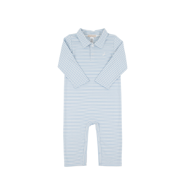 The Beaufort Bonnet Company TBBC Sir Proper's Romper - Beale Street Blue Stripe