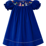 Anavini Anavini Nativity Corduroy Bishop Dress