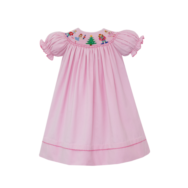 Anavini Anavini Nutcracker Corduroy Bishop Dress