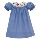 Petit Bebe Petit Bebe Santa Claus & Reindeer Bishop Dress
