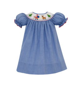 Petit Bebe Petit Bebe Santa Claus & Reindeer Bishop Dress
