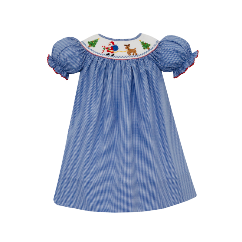 Petit Bebe Petit Bebe Santa Claus & Reindeer Bishop Dress