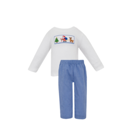 Petit Bebe Petit Bebe Santa Claus & Reindeer Pant Set