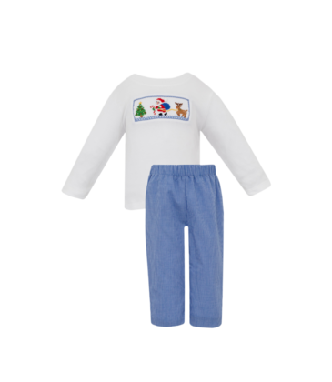 Petit Bebe Petit Bebe Santa Claus & Reindeer Pant Set
