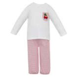 Petit Bebe Petit Bebe Christmas Tree Car Pocket Pant Set