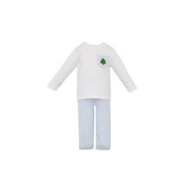 Petit Bebe Petit Bebe Christmas Tree Pocket Pant Set