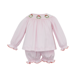 Petit Bebe Petit Bebe Christmas Wreath Bishop Bloomer Set