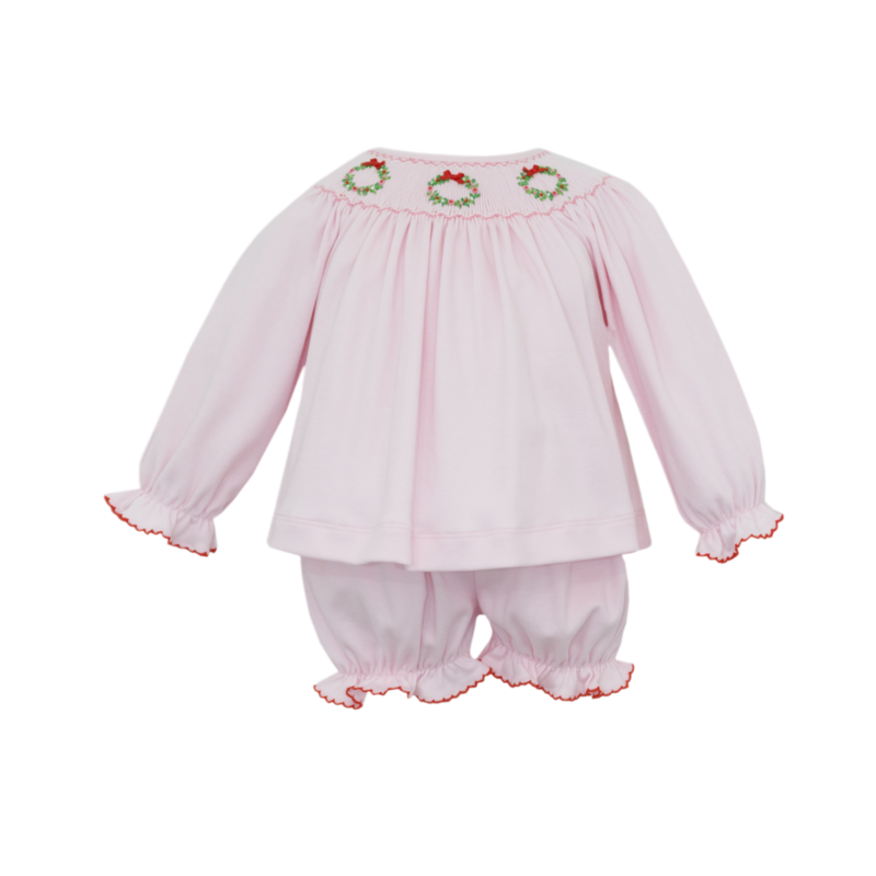 Petit Bebe Petit Bebe Christmas Wreath Bishop Bloomer Set