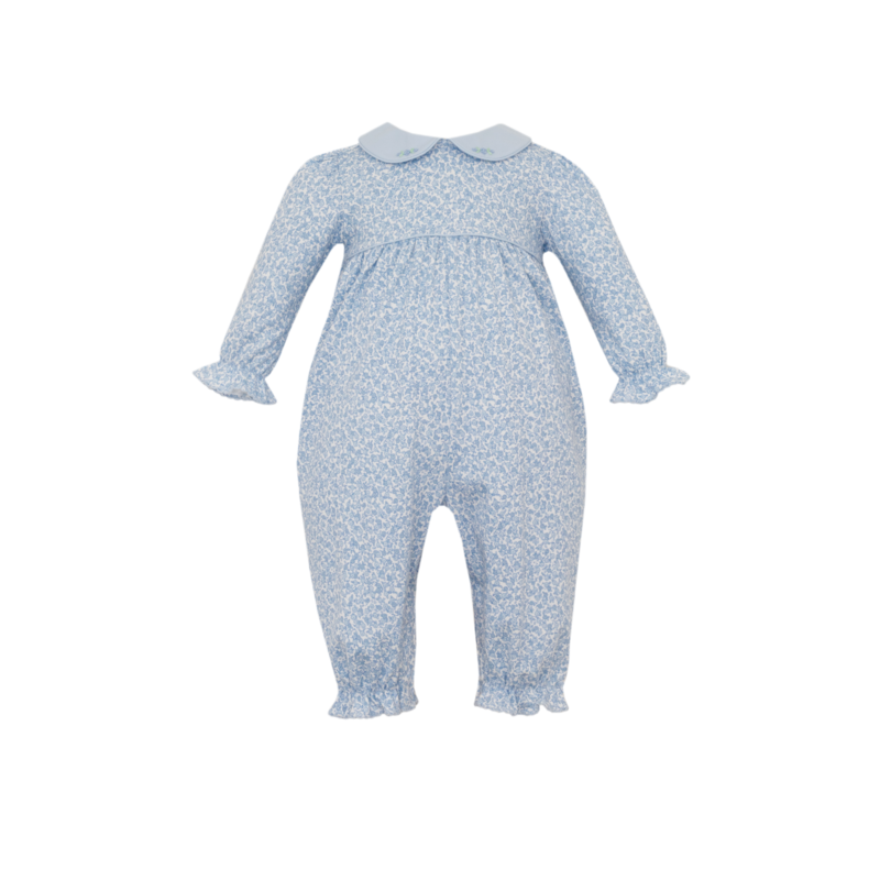 Petit Bebe Petit Bebe Blue Liberty Floral Long Romper